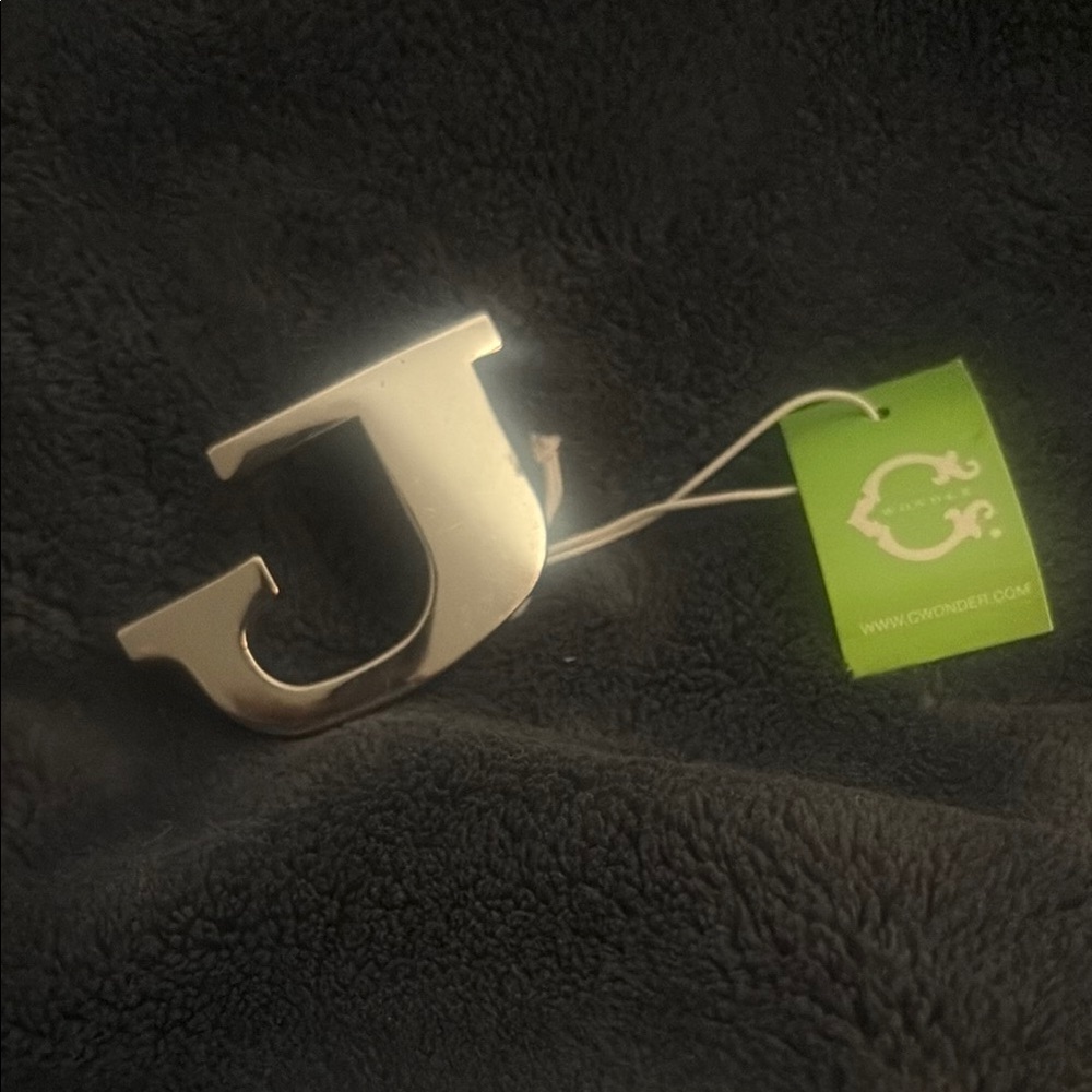 C. Wonder Silver Initial J Keychain